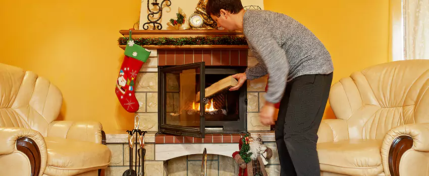 Rusted Metal Fireplace Restoration in Arlington, Washington
